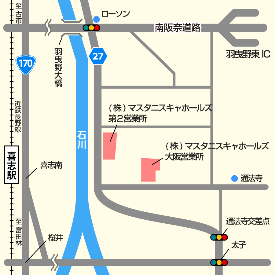 マスタニスキャホールズ 地図